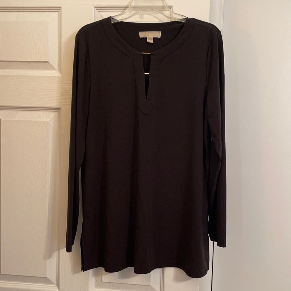 Michael Kors Black Tunic with Gold Tone Details